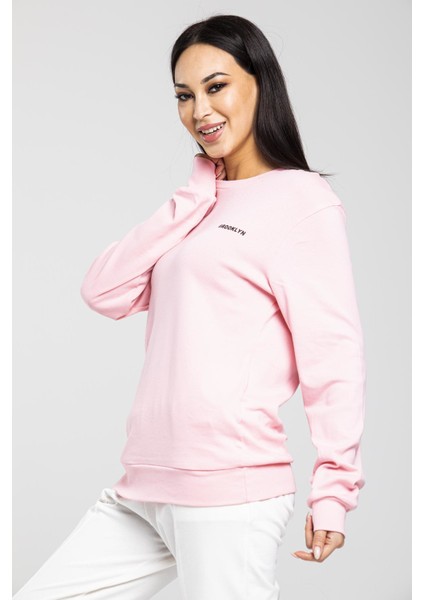 Kadın Bisiklet Yaka Sweatshirt