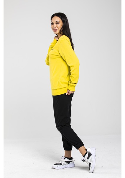 Kadın Bisiklet Yaka Sweatshirt