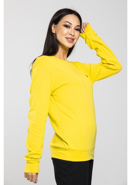 Kadın Bisiklet Yaka Sweatshirt