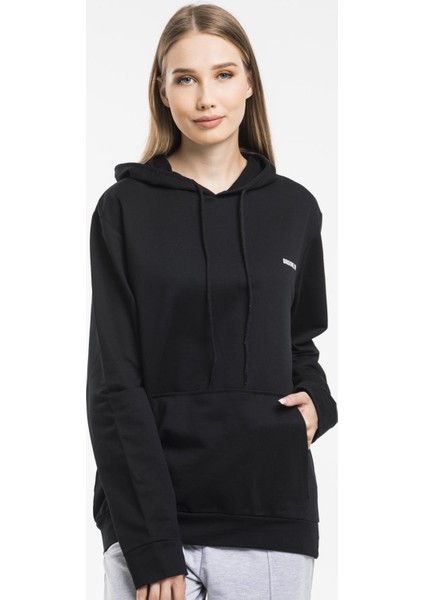 Baskılı KapüşonluKanguru Cepli Sweatshirt