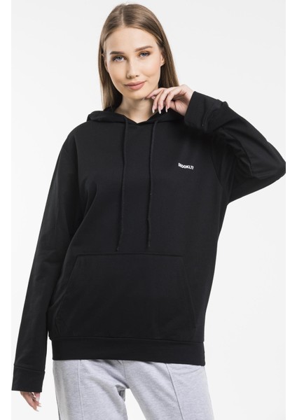 Baskılı KapüşonluKanguru Cepli Sweatshirt