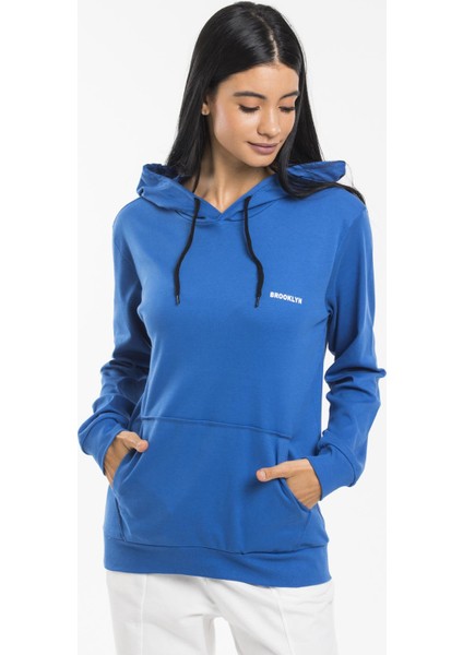 Baskılı KapüşonluKanguru Cepli Sweatshirt