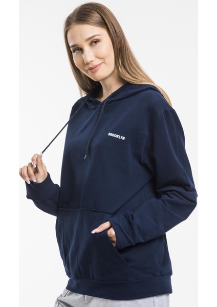 Baskılı KapüşonluKanguru Cepli Sweatshirt indirimleri