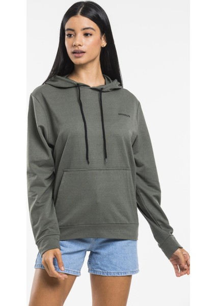 Baskılı KapüşonluKanguru Cepli Sweatshirt