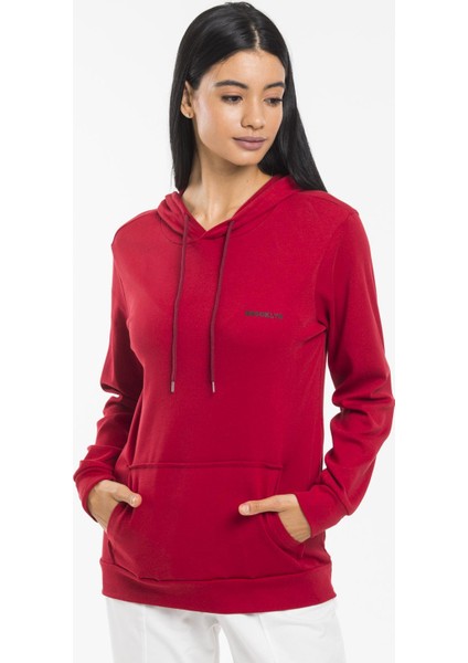Baskılı KapüşonluKanguru Cepli Sweatshirt