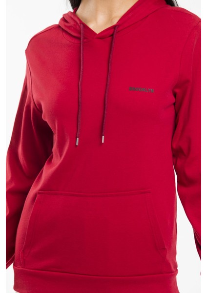 Baskılı KapüşonluKanguru Cepli Sweatshirt