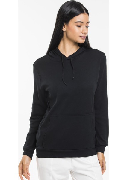 Kadın Kalın Kapüşonlu Kanguru Cepli Sweatshirt