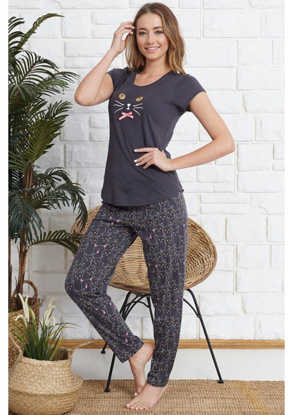 Kadın Kısa Kollu Pijama Takımı 008216