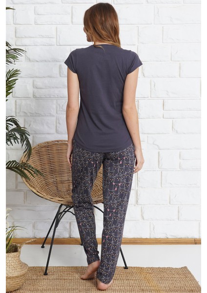 Kadın Kısa Kollu Pijama Takımı 008216