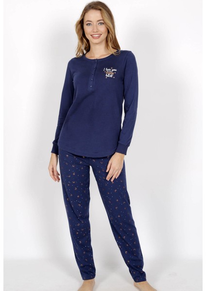 Pamuklu Uzun Kol Pijama Takım
