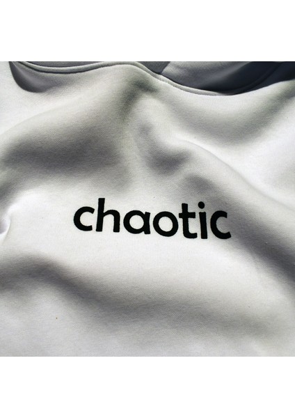Chaotic Sweat Beyaz Oversize / Büyük Beden Unisex