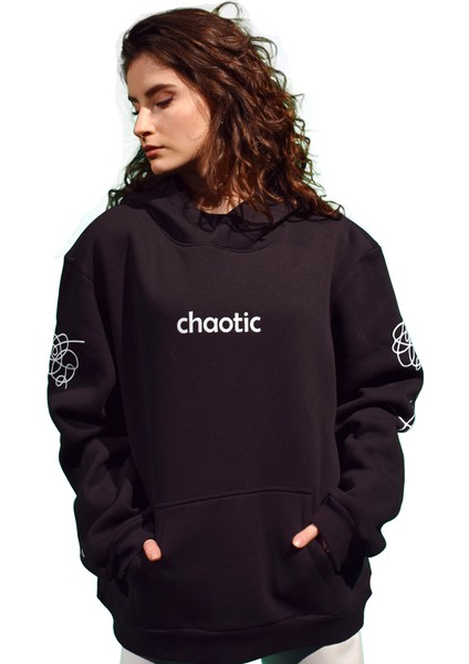 Chaotic Siyah Oversize Sweat Unisex Büyük Beden