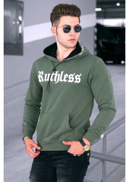 Haki Baskılı Erkek Sweatshirt 4747