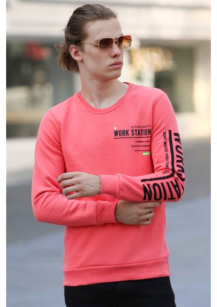 Baskılı Pembe Sweatshirt 4161 fiyatları