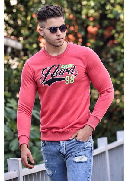 Baskılı Pudra Sweatshirt 4375