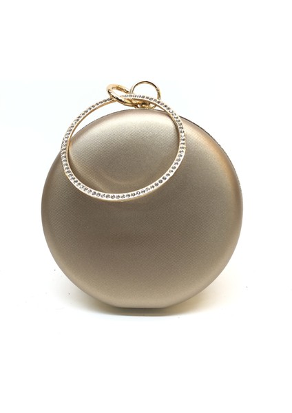 Bronz Renk Kumaş Taşlı Işlemeli Kadın Abiye Portföy Clutch Çanta fiyatları