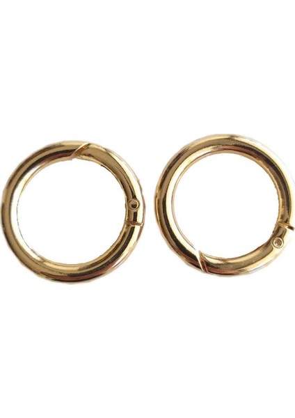 Ikili 2.5 cm Light Gold Renk Yaylı Halka Örgü Çanta Için