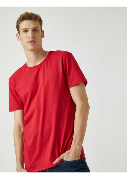 Erkek Basic Kısa Kollu Bisiklet Yaka T-Shirt