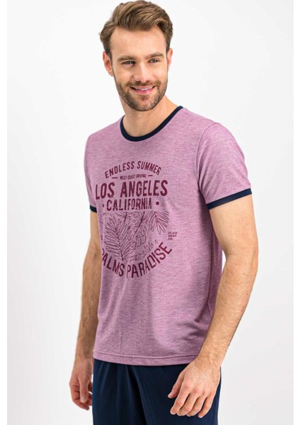 617 Los Angeles Mürdümmelanj Erkek Pijama Takımı