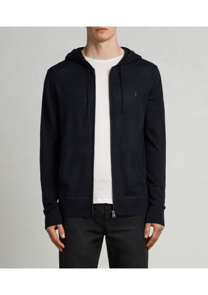 Erkek Lacivert Fermuarlı Sweatshirt