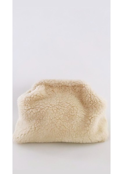Kadın Peluş Teddy Clutch Çanta