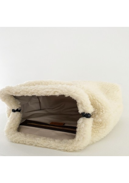 Kadın Peluş Teddy Clutch Çanta