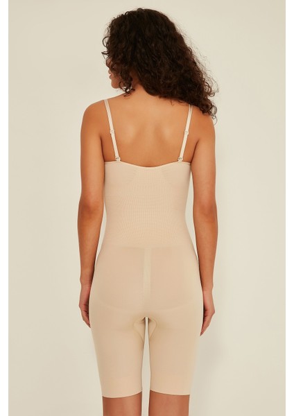 C12011 Kadın Body Boxer Korse Ten
