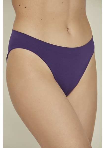 C13001 Dikişsiz Slip Külot Mor