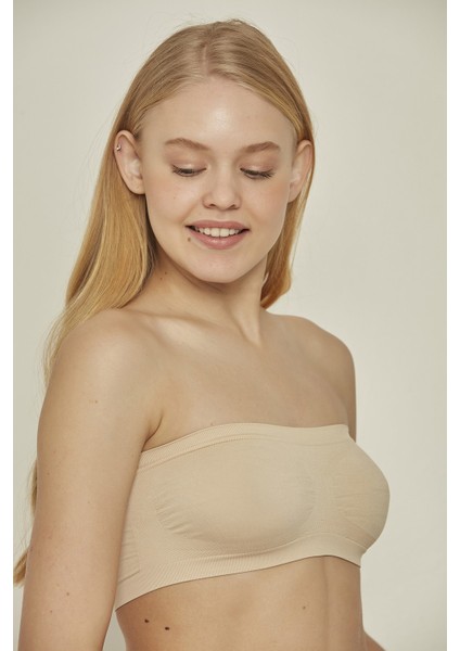 C14002 Dikişsiz Straplez Büstiyer - Ten modelleri