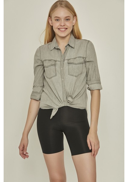 C12707 Kadın Lazer Kesim Boxer Korse Siyah
