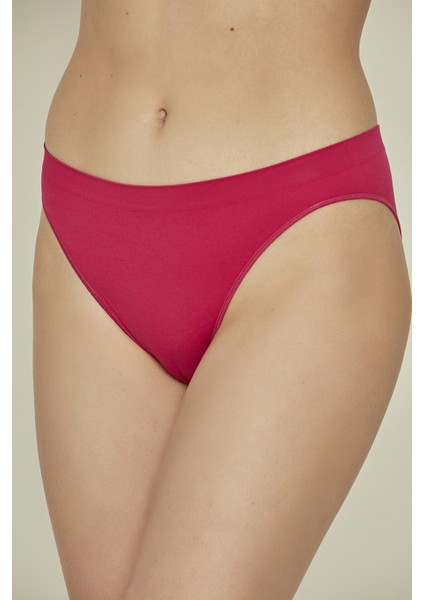 C13001 Dikişsiz Slip Külot Fuşya Neon