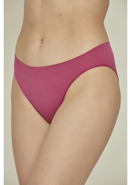 C13001 Dikişsiz Slip Külot Mürdüm