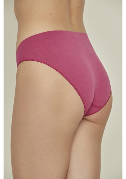 C13001 Dikişsiz Slip Külot Mürdüm