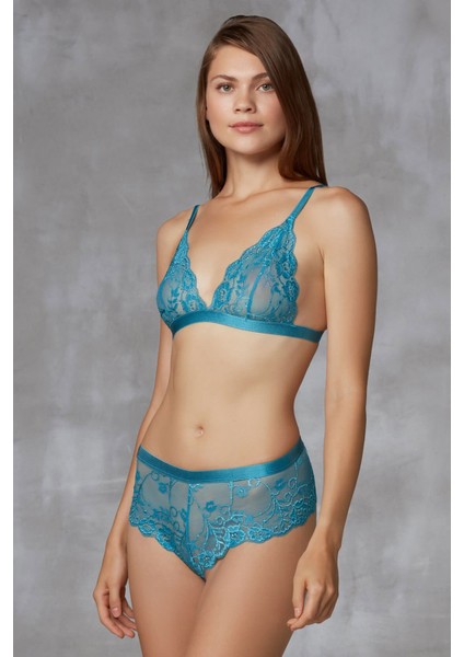 Çeyizlik Desteksiz Brazilian Bralet Sütyen Takım 12434