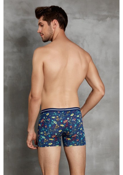 Modal Koton Figürlü Erkek Boxer Külot 1859