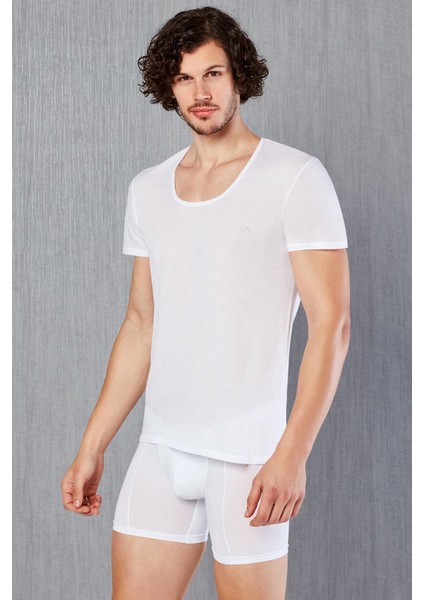 Beyaz Erkek T-Shirt 2525