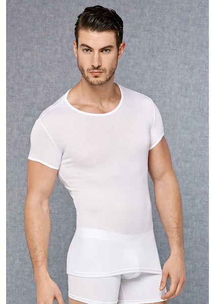Beyaz Erkek T-Shirt 2545