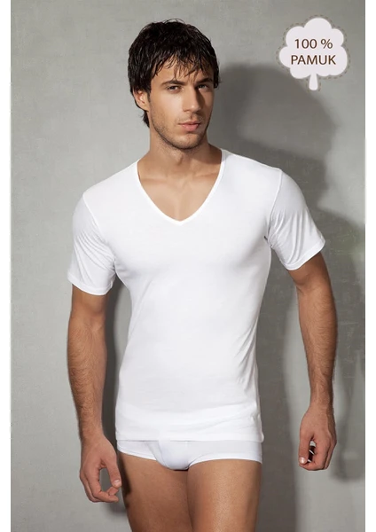 Beyaz Erkek T-Shirt 2810