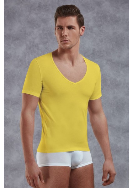 Sarı Erkek T-Shirt 2820