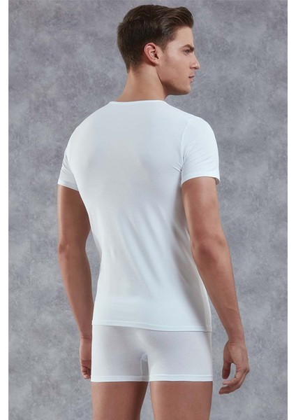 Beyaz Erkek T-Shirt 2855