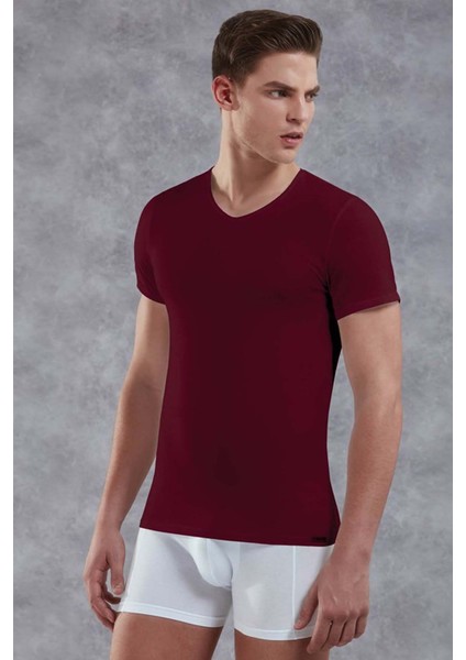 Bordo Erkek T-Shirt 2855