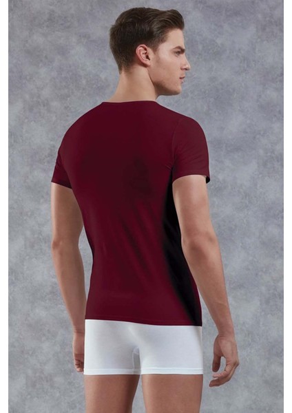 Bordo Erkek T-Shirt 2855