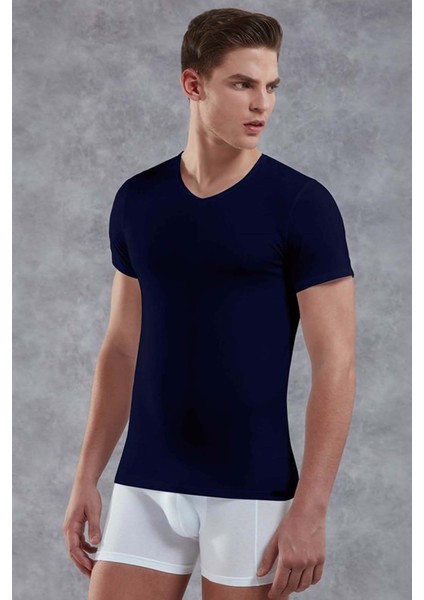 Lacivert Erkek T-Shirt 2855