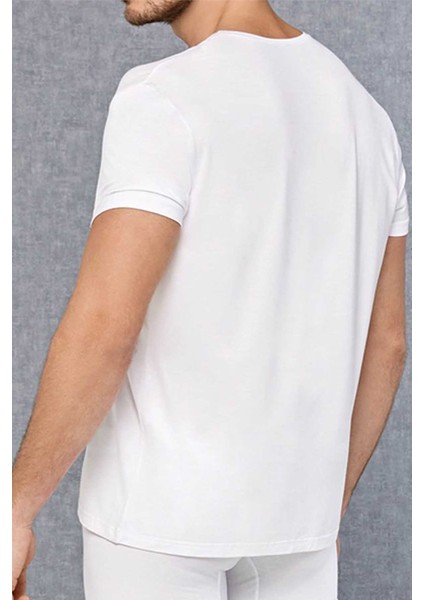Beyaz Erkek T-Shirt 2865