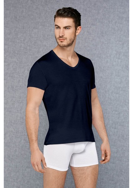 Lacivert Erkek T-Shirt 2865