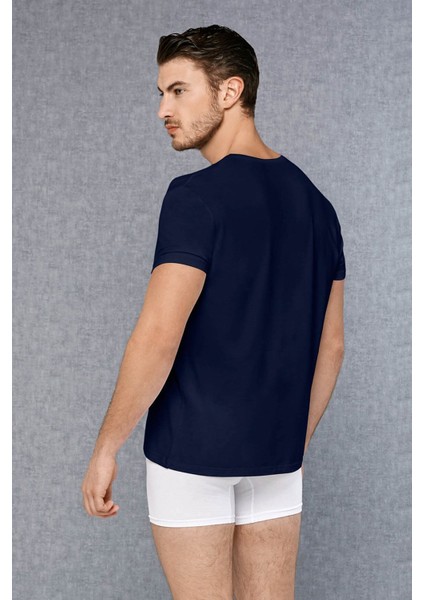 Lacivert Erkek T-Shirt 2865