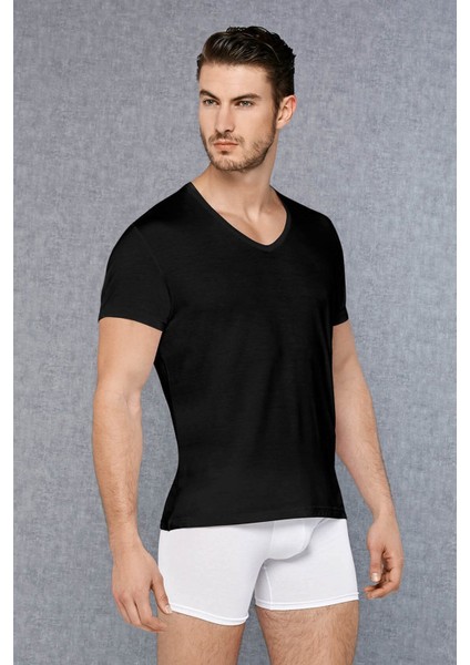 Siyah Erkek T-Shirt 2865