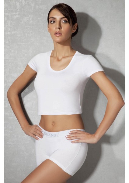 Beyaz Kadın T-Shirt 9387