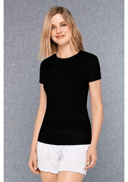 Siyah Kadın T-Shirt 9394