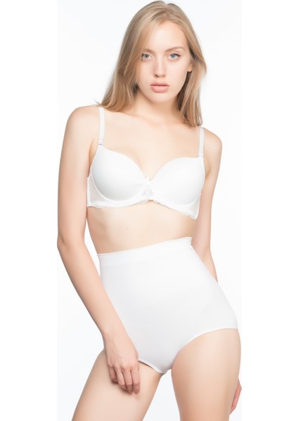 7024 Yüksek Bel Slip Korse Beyaz